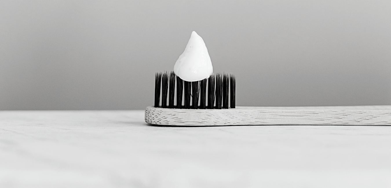 Toothbrush with toothpaste on it